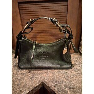 Dooney And Bourke Crescent Black Pebbled Leather Shoulder bag
